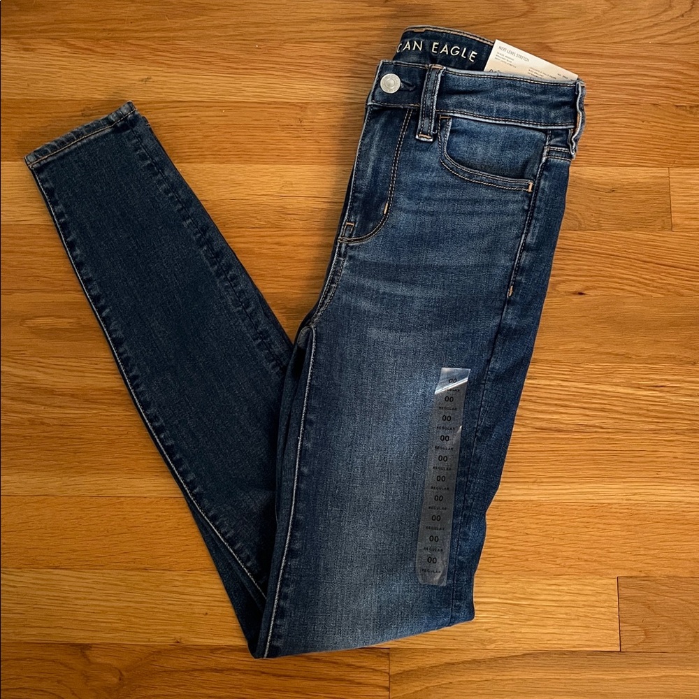 American Eagle Dark Wash Jeans high rise jeggings